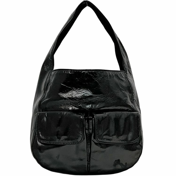 Prada Handbag Black Nero Black Verni Ce Sport Bag Patent Vernis Tote Shoulder